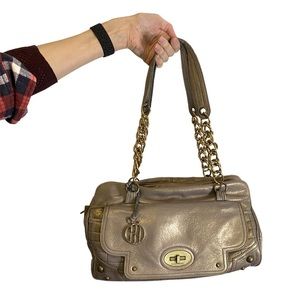 Hayden Harnett 2008 Big Mimi Quilted Leather Satchel in Lead